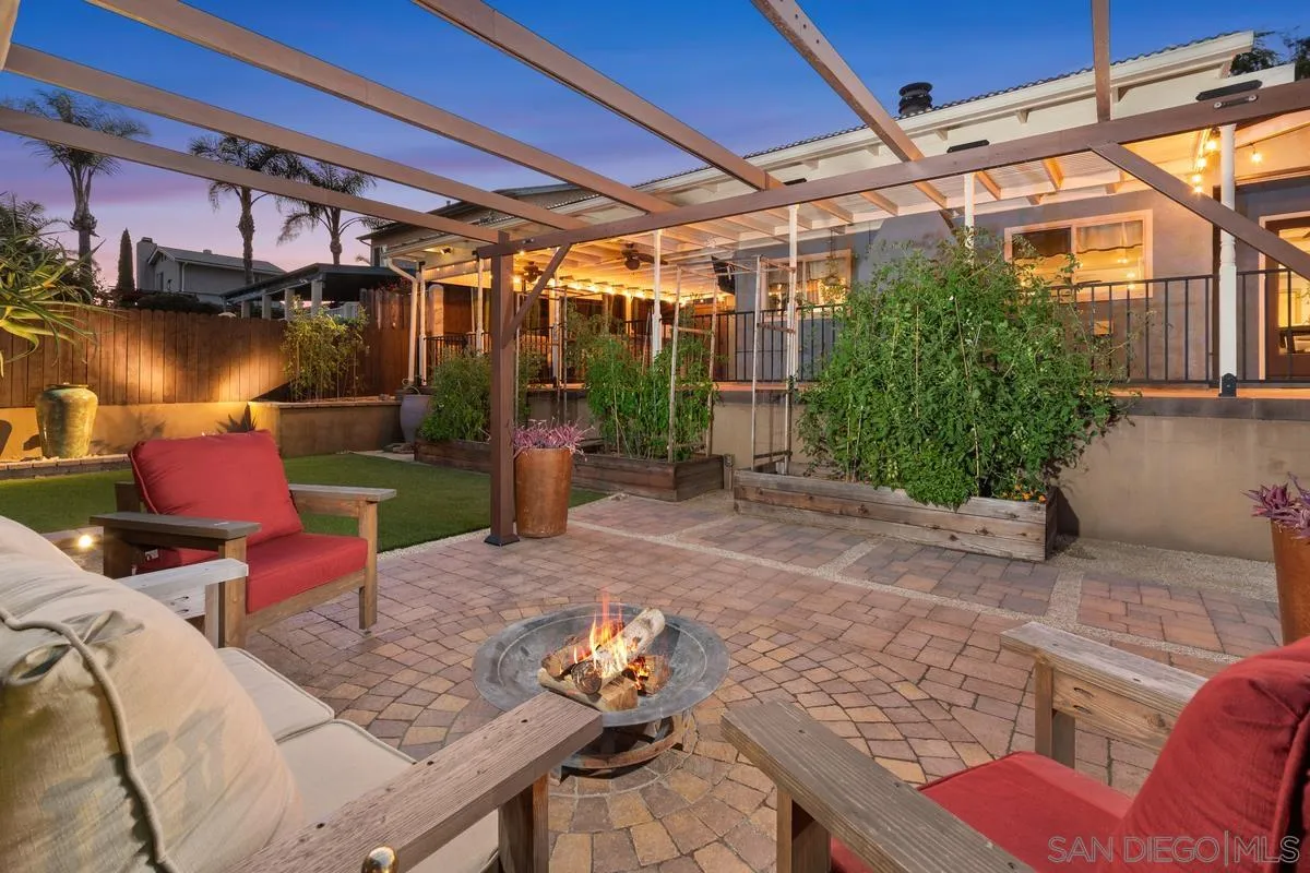 9469 Pike Road Santee, CA 92071 - Photo 36 of 39 a view of a patio with table and chairs potted plants