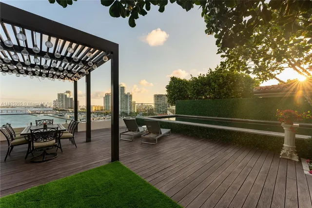 a view of a lake with a mountain