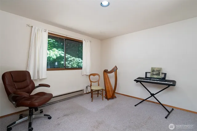 an empty room with a window