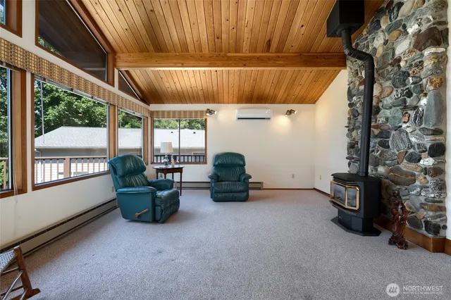 a room with furniture and a window