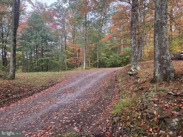 a view of a room that has a bed in it
