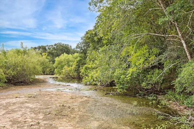 a backyard of a house with lots of green space
