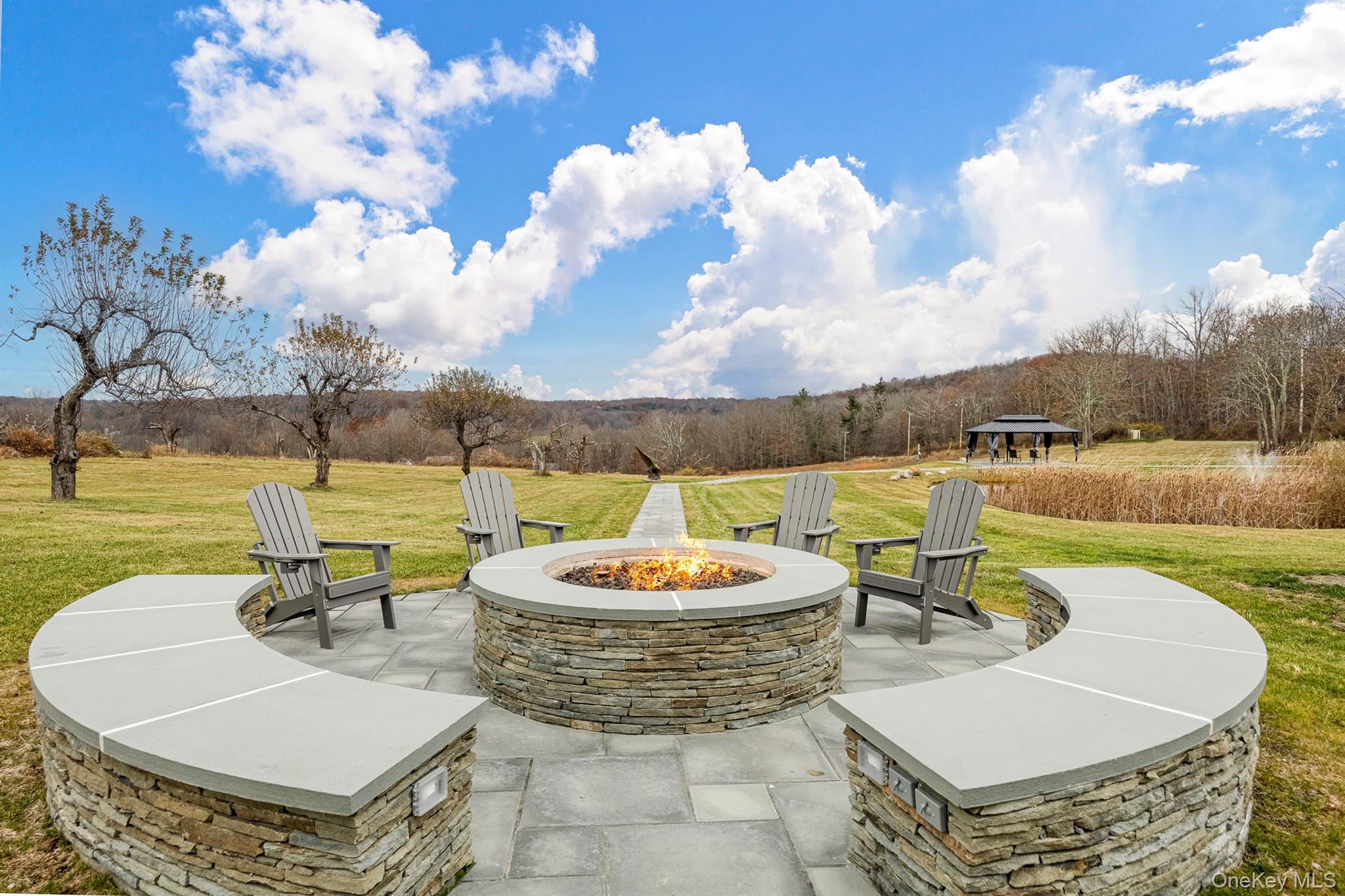 97 Valley Farm Road Millbrook, NY 12545 - Photo 3 of 50 Gas fire pit with beautiful stone work