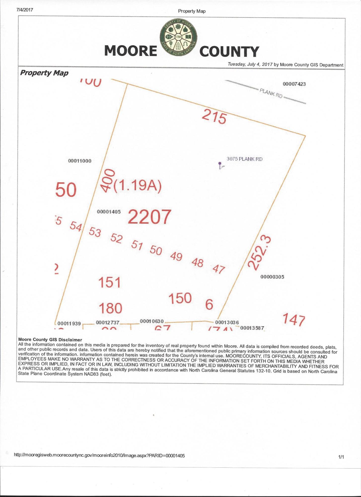 3075 Plank Road Robbins, NC 27325 - Photo 12 of 12 3075 Plank Rd Tax map