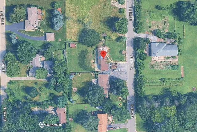 an aerial view of multiple house