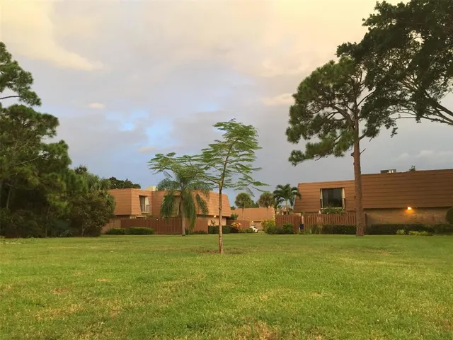 a view of a terrace from window