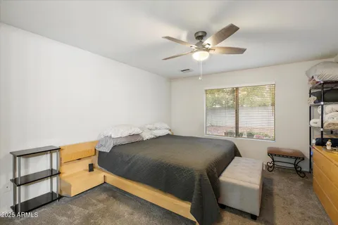 a kitchen with counter top space and cabinets