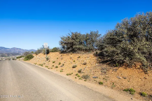 a view of a outdoor space with mountain view
