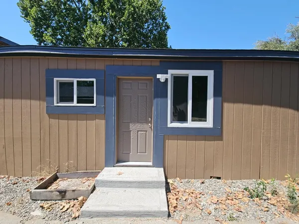 a front view of a house