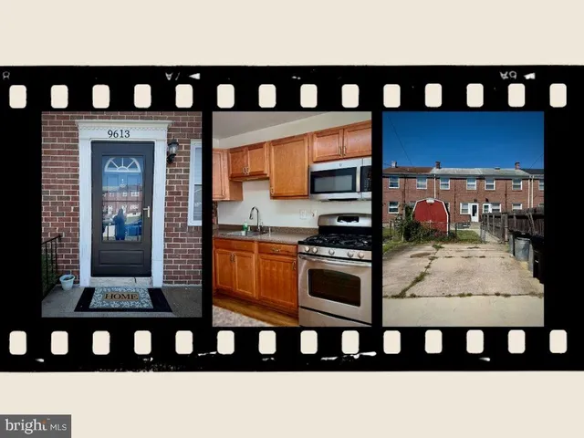 a kitchen view of a dining table chairs and entryway