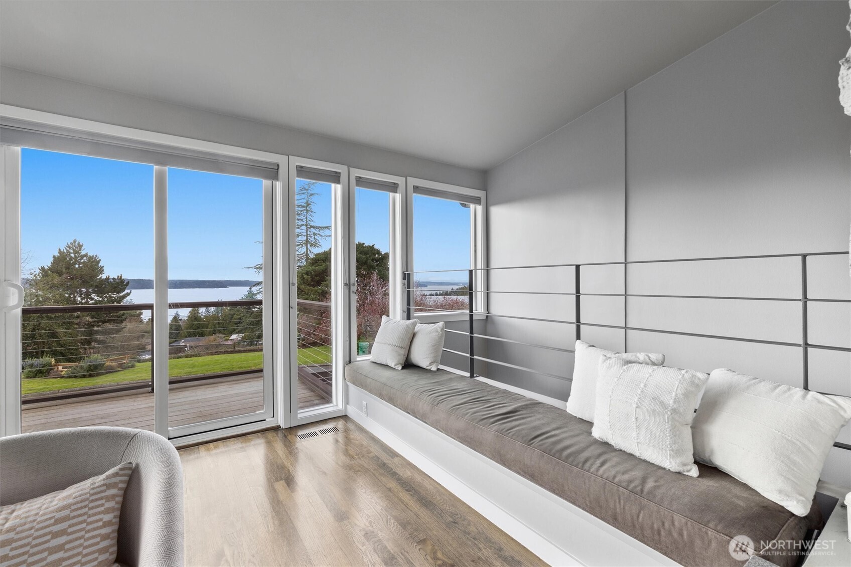 8620 Vashon View Southwest Seattle, WA 98136 - Photo 9 of 40 a living room with furniture and a large window