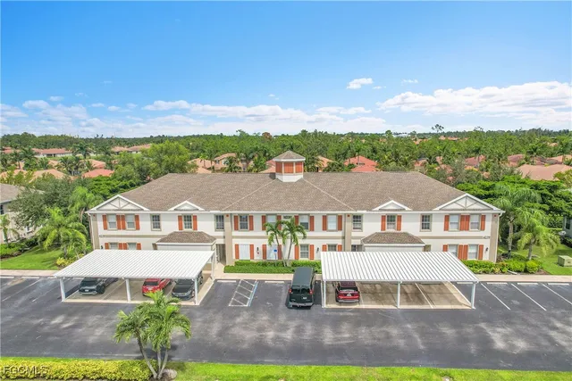 an aerial view of a house with a garden space