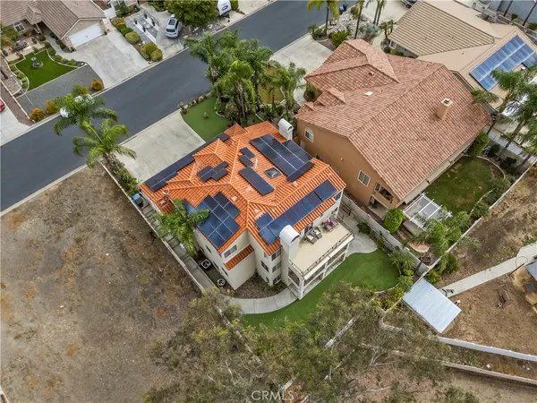 an aerial view of multiple house