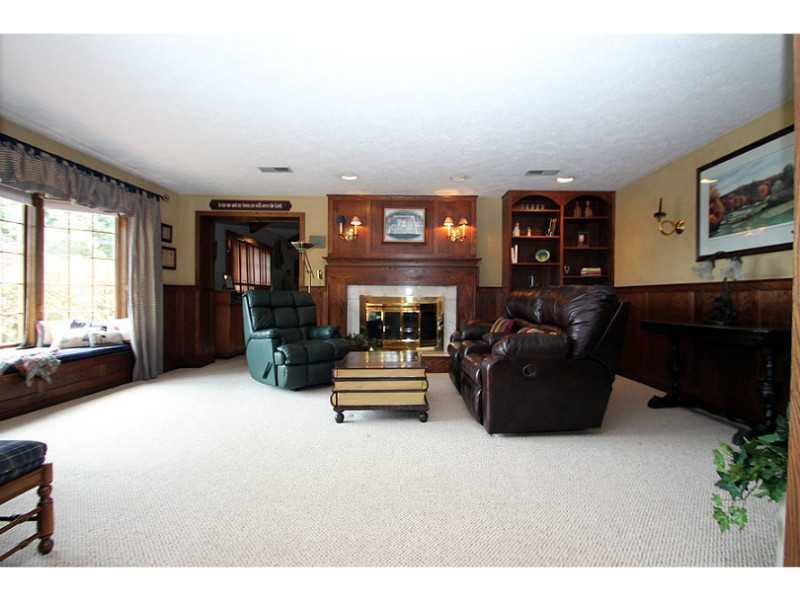 3792 Cedar Ridge Road Allison Park, PA 15101 - Photo 4 of 22 Living Room. Note the beautiful fireplace and large window seat