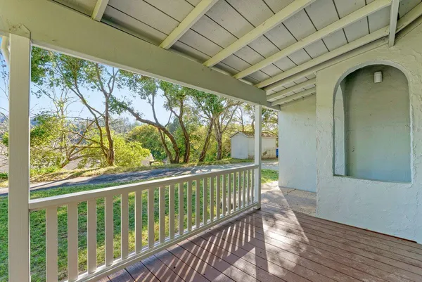 a view of a porch