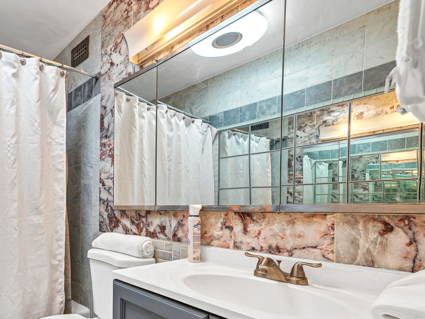 5415 North Sheridan Road, Unit 5409 Chicago, IL 60640 - Photo 18 of 37 a bathroom with a sink and a mirror