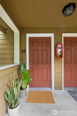 a view of front door of house