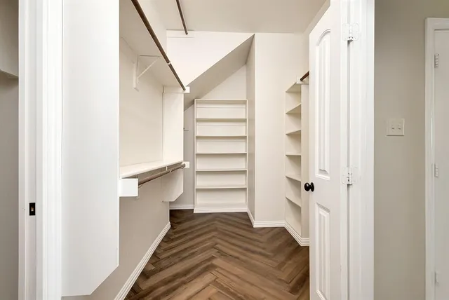 a view of closet area