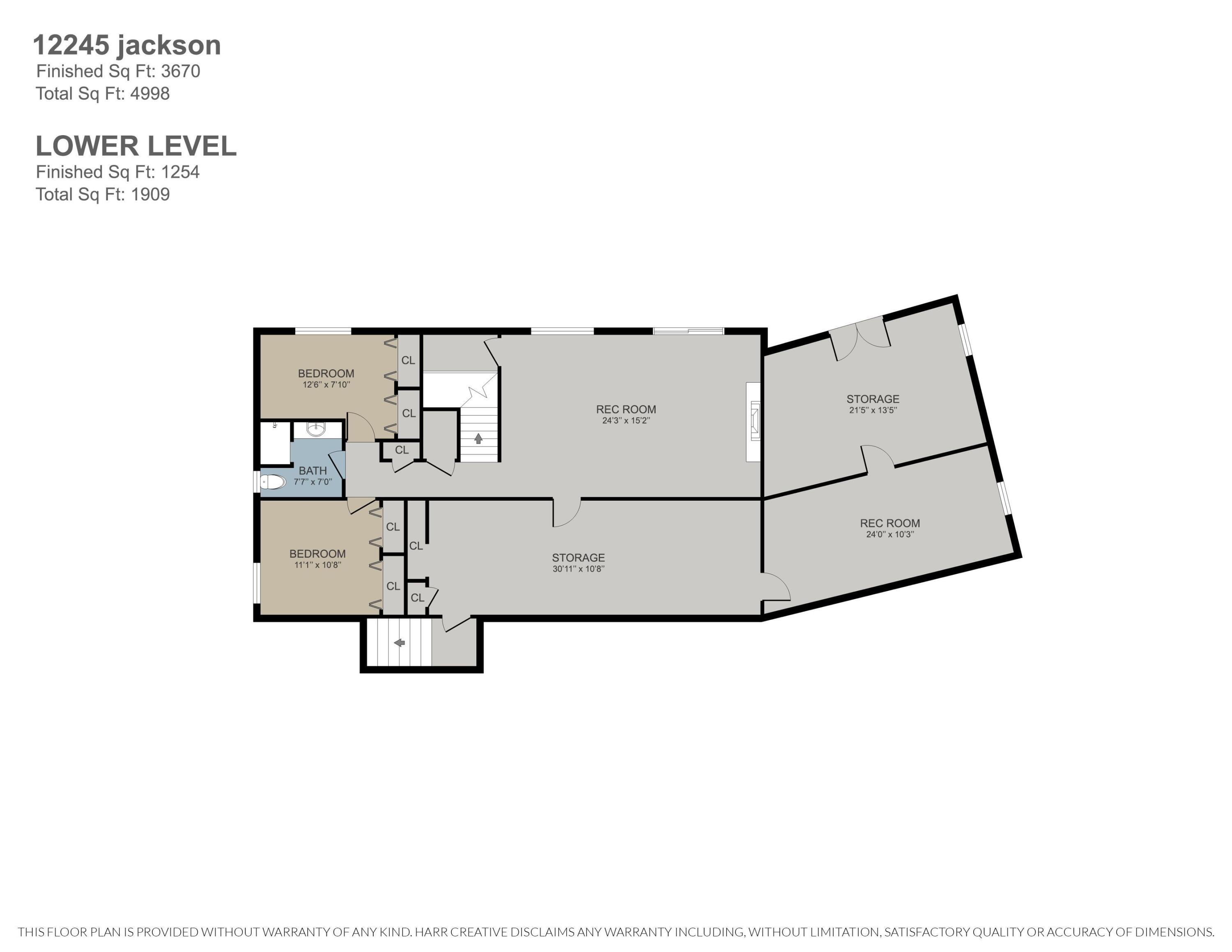 12245 Jackson Road Middleville, MI 49333 - Photo 57 of 58 Jackson Floor Plan Lower