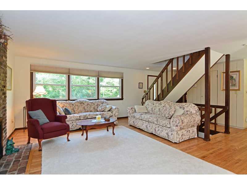 1736 Fox Chapel Road Pittsburgh, PA 15238 - Photo 4 of 25 Living Room. Natural light illuminates the large living room.