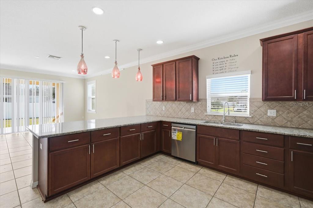 13366 Barkingside Place Spring Hill, FL 34609 - Photo 11 of 41 a kitchen with a sink and wooden cabinets