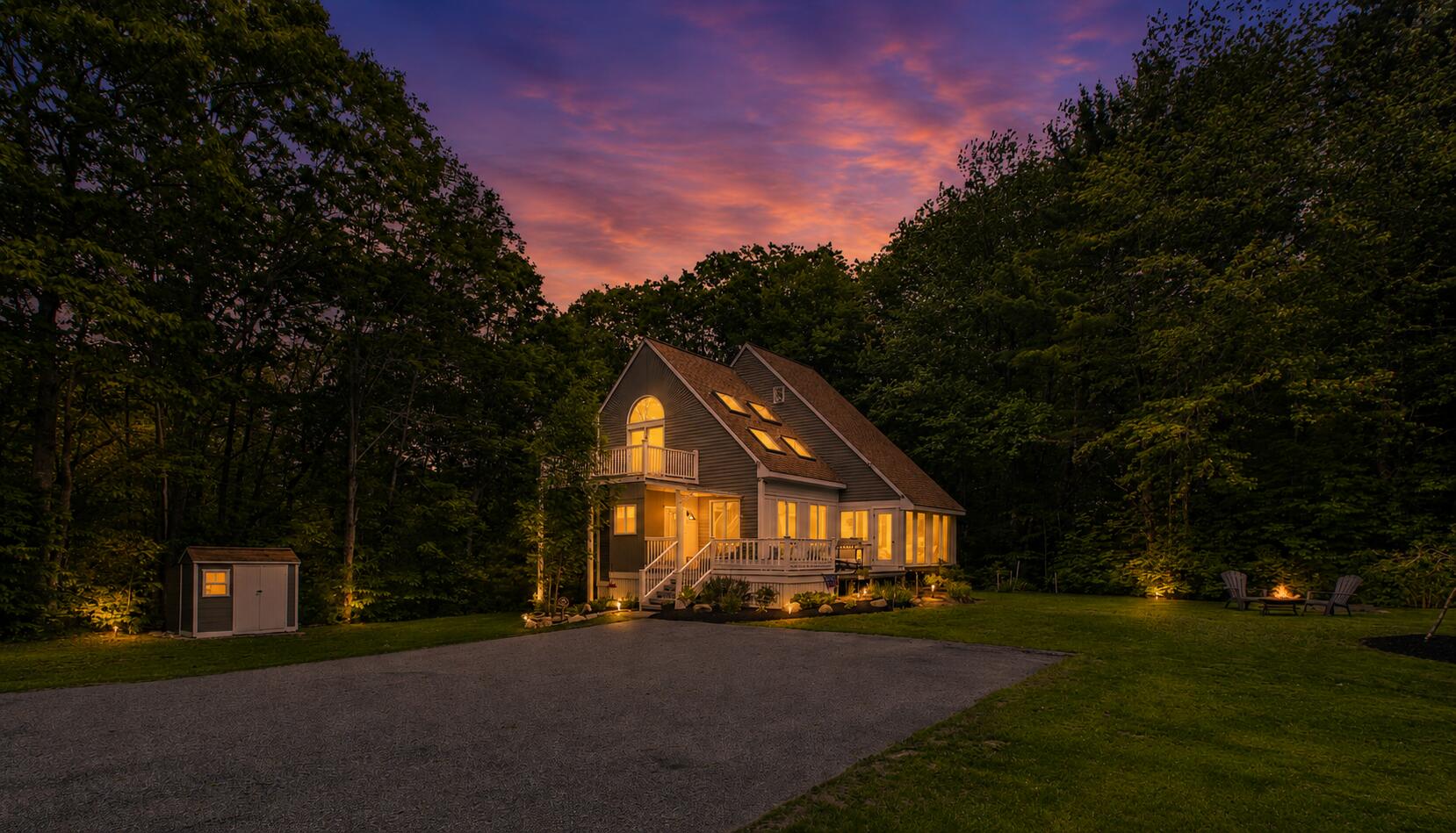 48 A Colley Hill Road Gray, ME 04039 - Photo 46 of 58 Dusk Photo of 48A Colley Hill Road