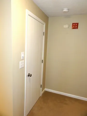 an empty room with closet