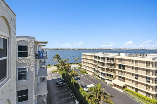 a view of a balcony with ocean view