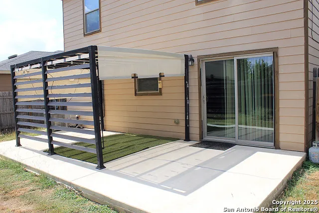 a backyard of a house