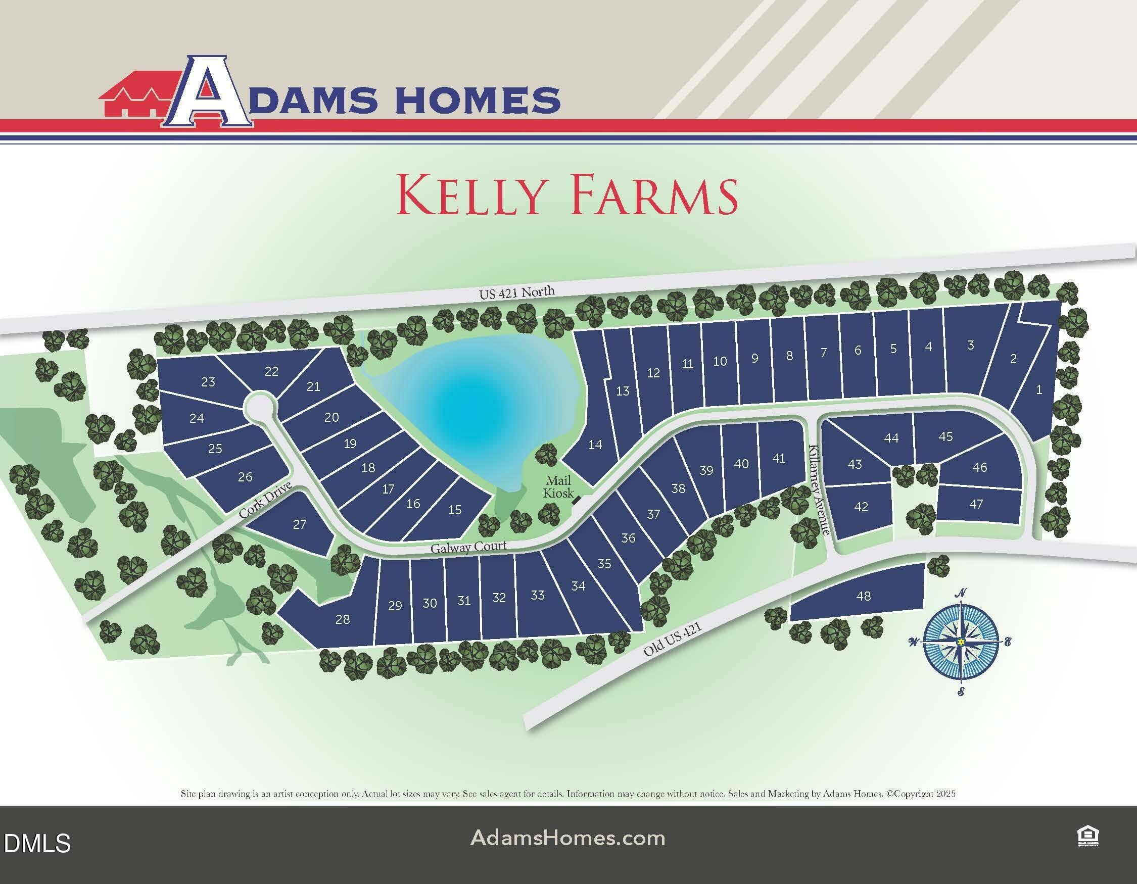 474 Galway Road Lillington, NC 27546 - Photo 34 of 38 Kelly Farms Site Map 11x8-5