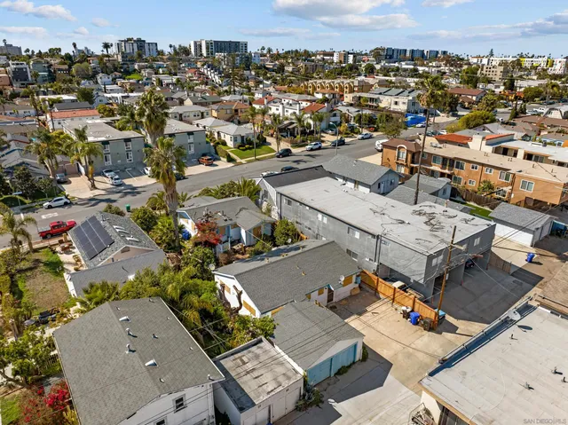 an aerial view of a city