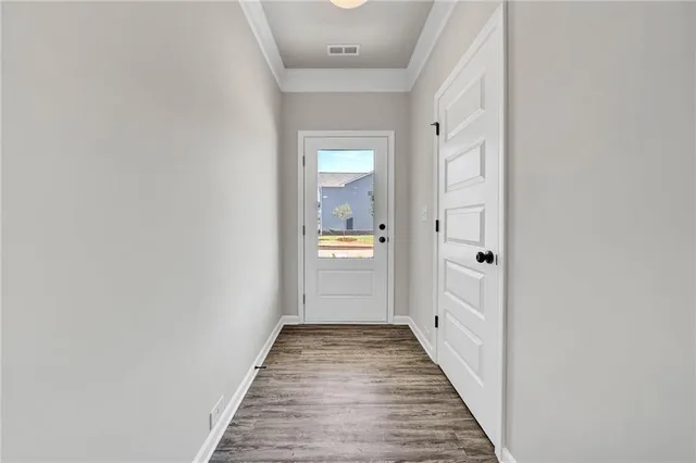 a view of a room with an empty space