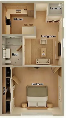 view of a kitchen with cabinets and wooden floor