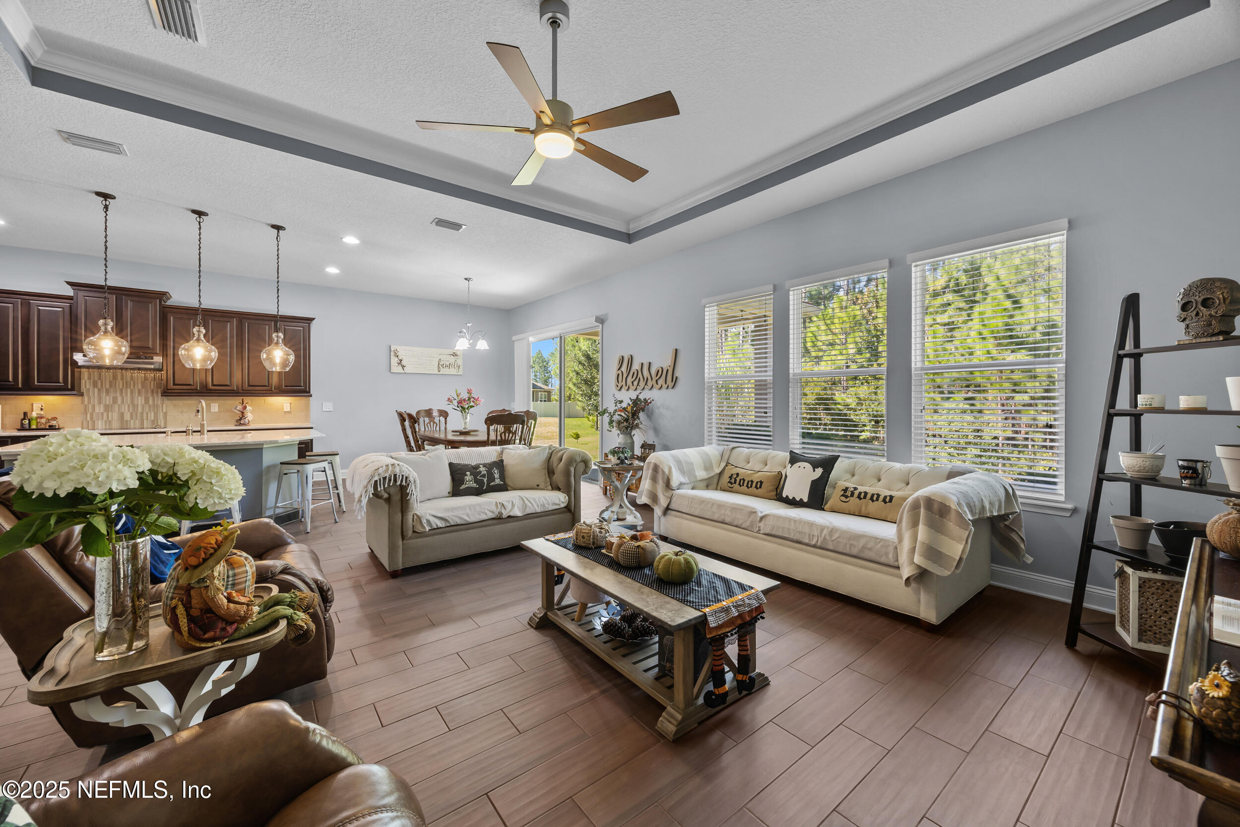 45 Oban Court St. Johns, FL 32259 - Photo 25 of 53 a living room with furniture ceiling fan and a large window