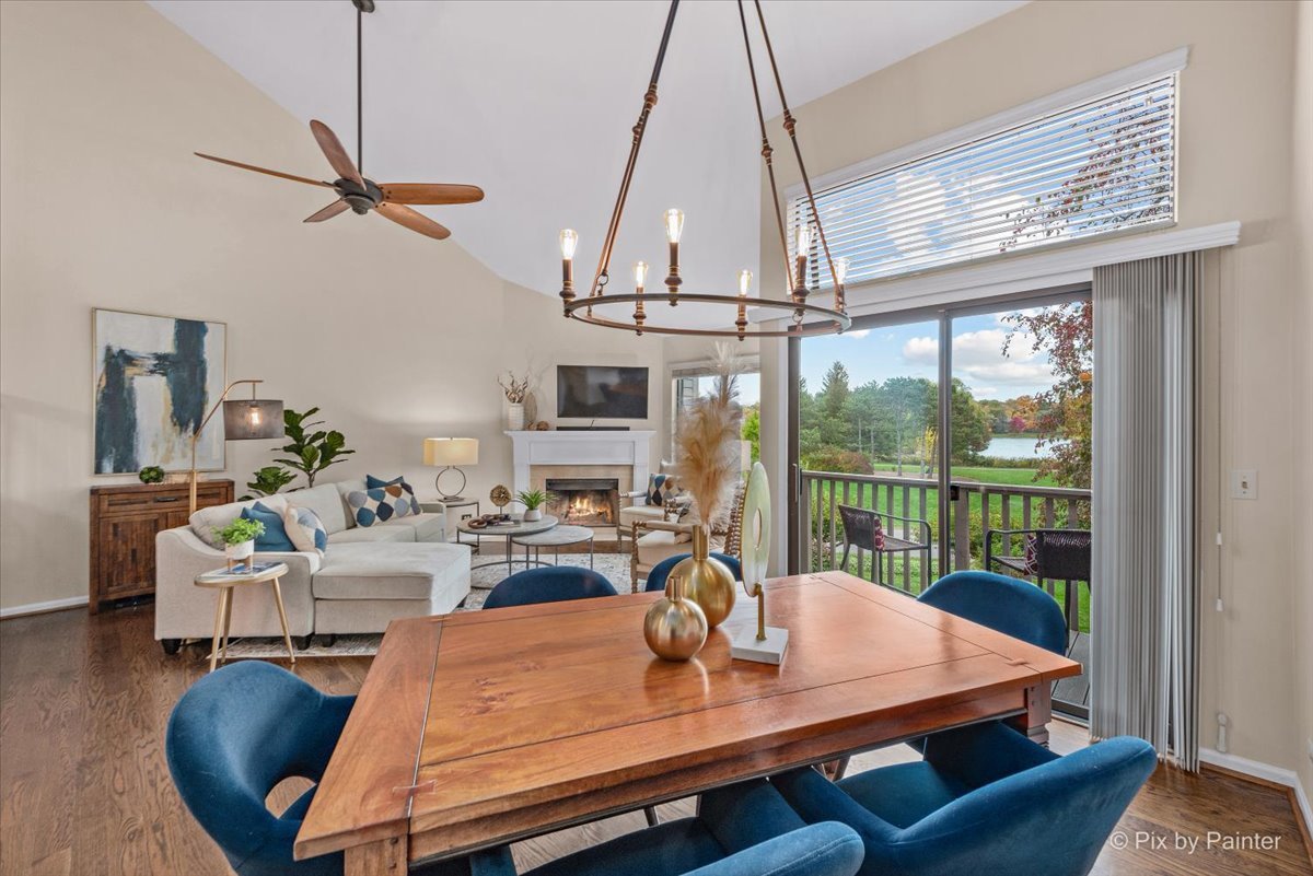 831 Shoreline Road Lake Barrington, IL 60010 - Photo 9 of 47 a view of a dining room with furniture window and outside view