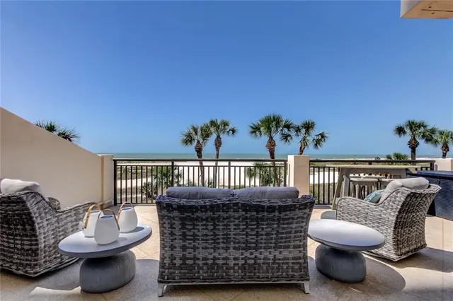a view of balcony with couch