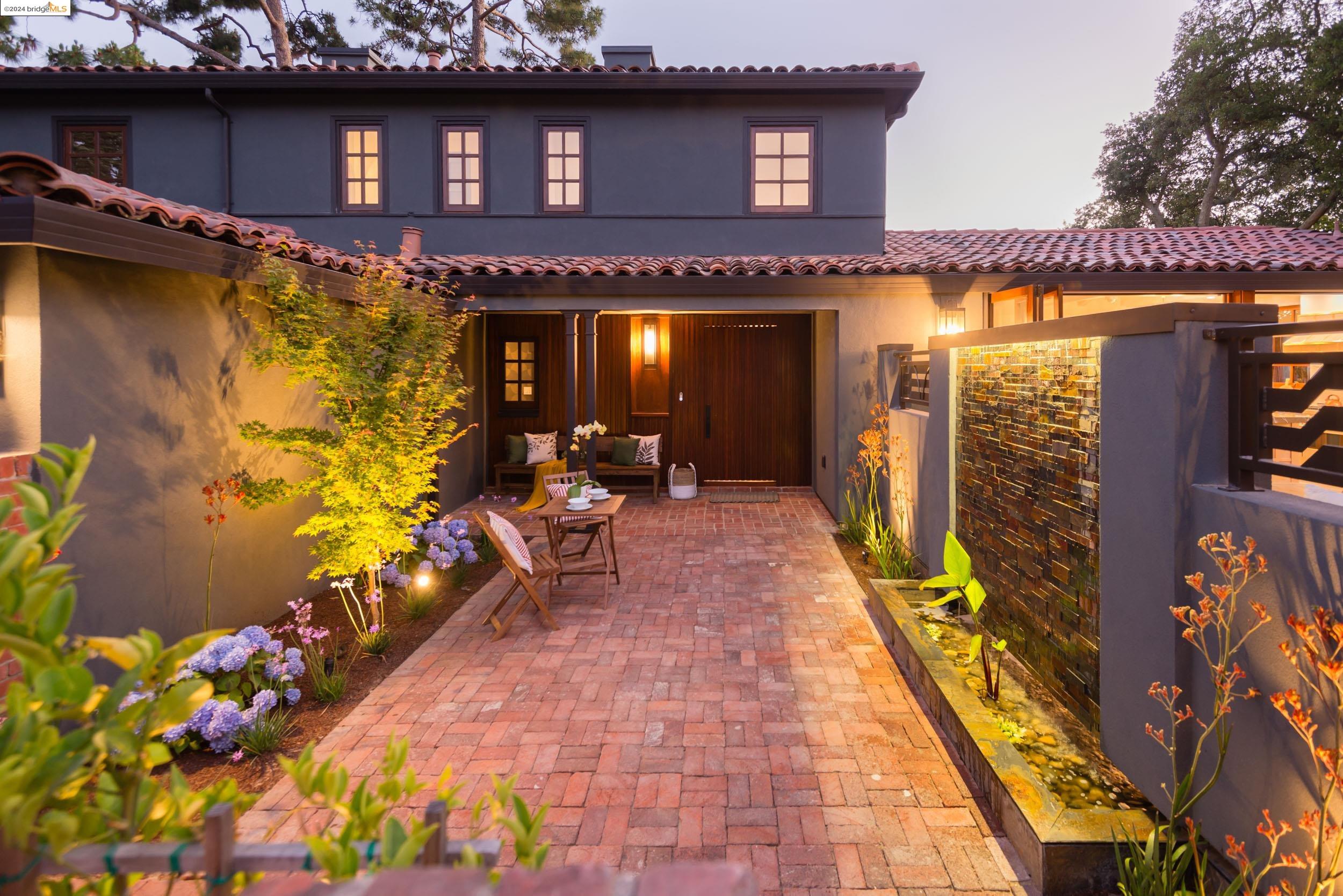 a view of a house with many windows