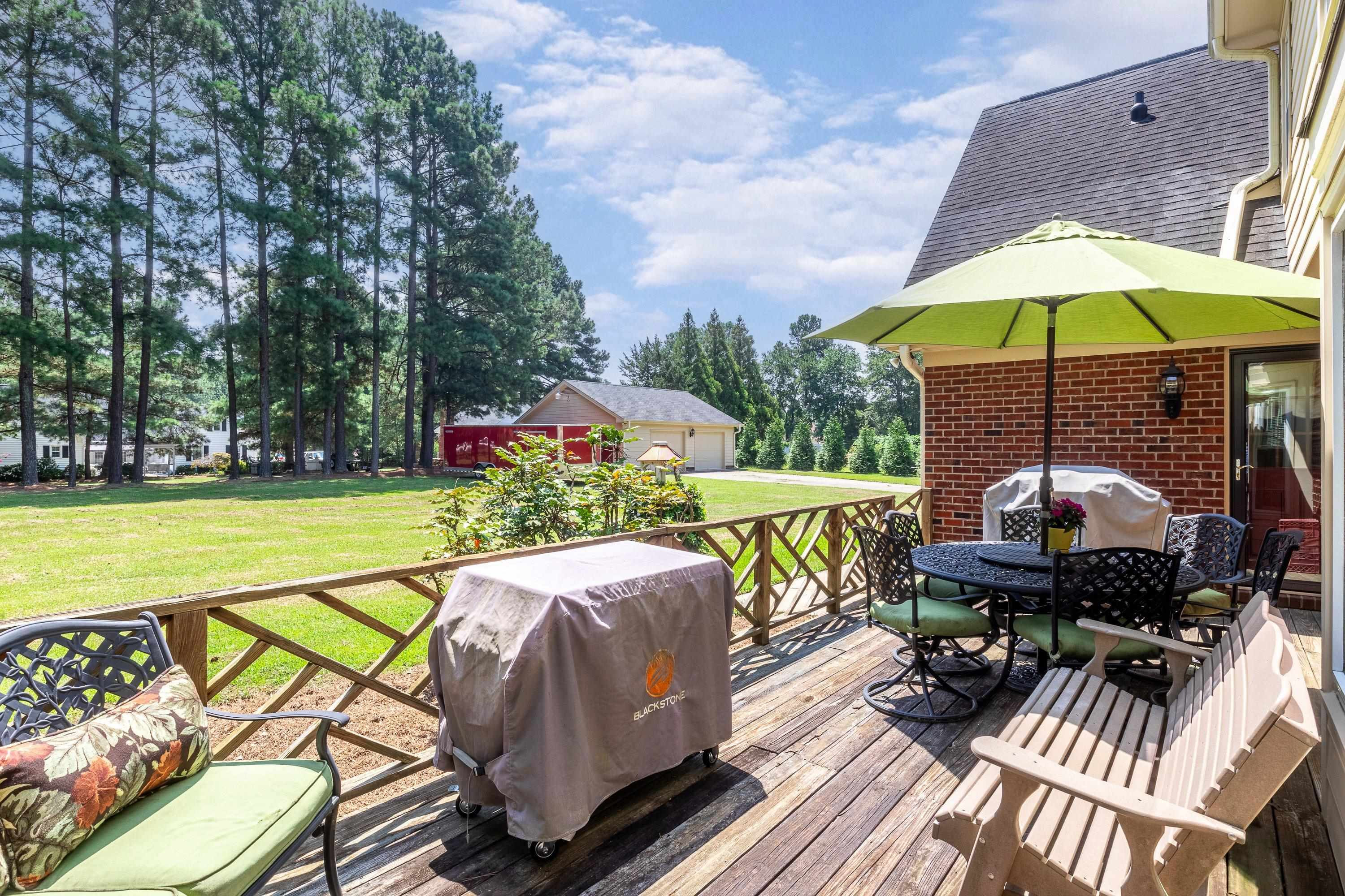 8501 Crowder Road Raleigh, NC 27603 - Photo 24 of 60 Enjoy a backyard bbq with room for grills and furniture Deck