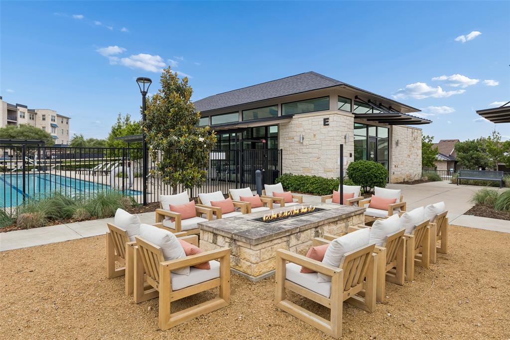 651 Watters Road, Unit 7204 Allen, TX 75013 - Photo 36 of 40 a view of a patio with couches table and chairs and potted plants