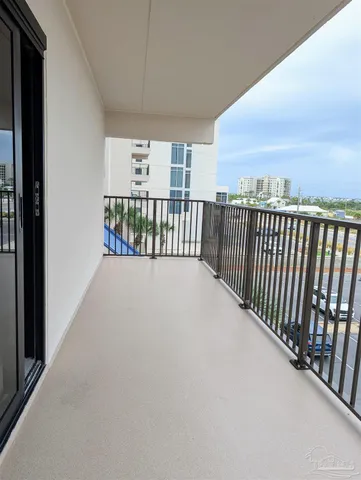a view of balcony with city view