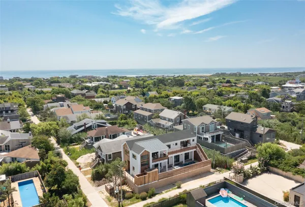 an aerial view of multiple house