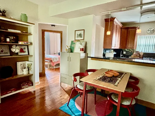 a view of a hallway with closet