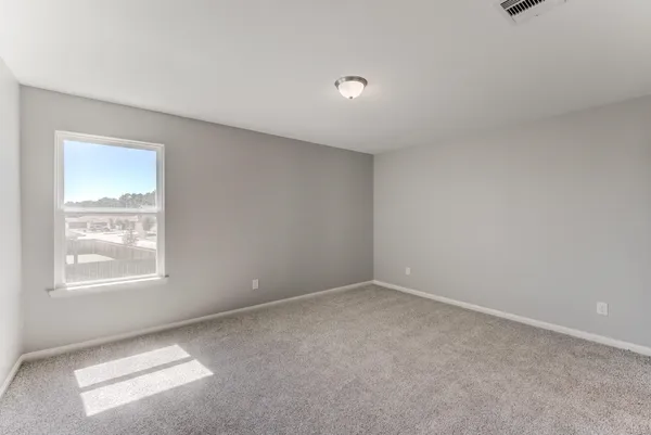 an empty room with a window