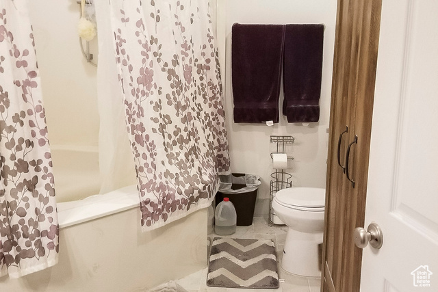 2855 South 1000 West Perry, UT 84302 - Photo 81 of 142 Bathroom featuring tile patterned flooring and shower / bath combination with curtain