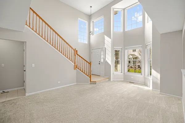 a view of an entryway with staircase