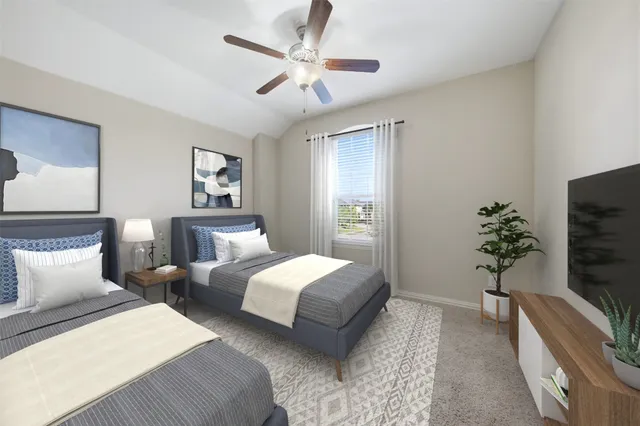 a view of multiple houses with a yard