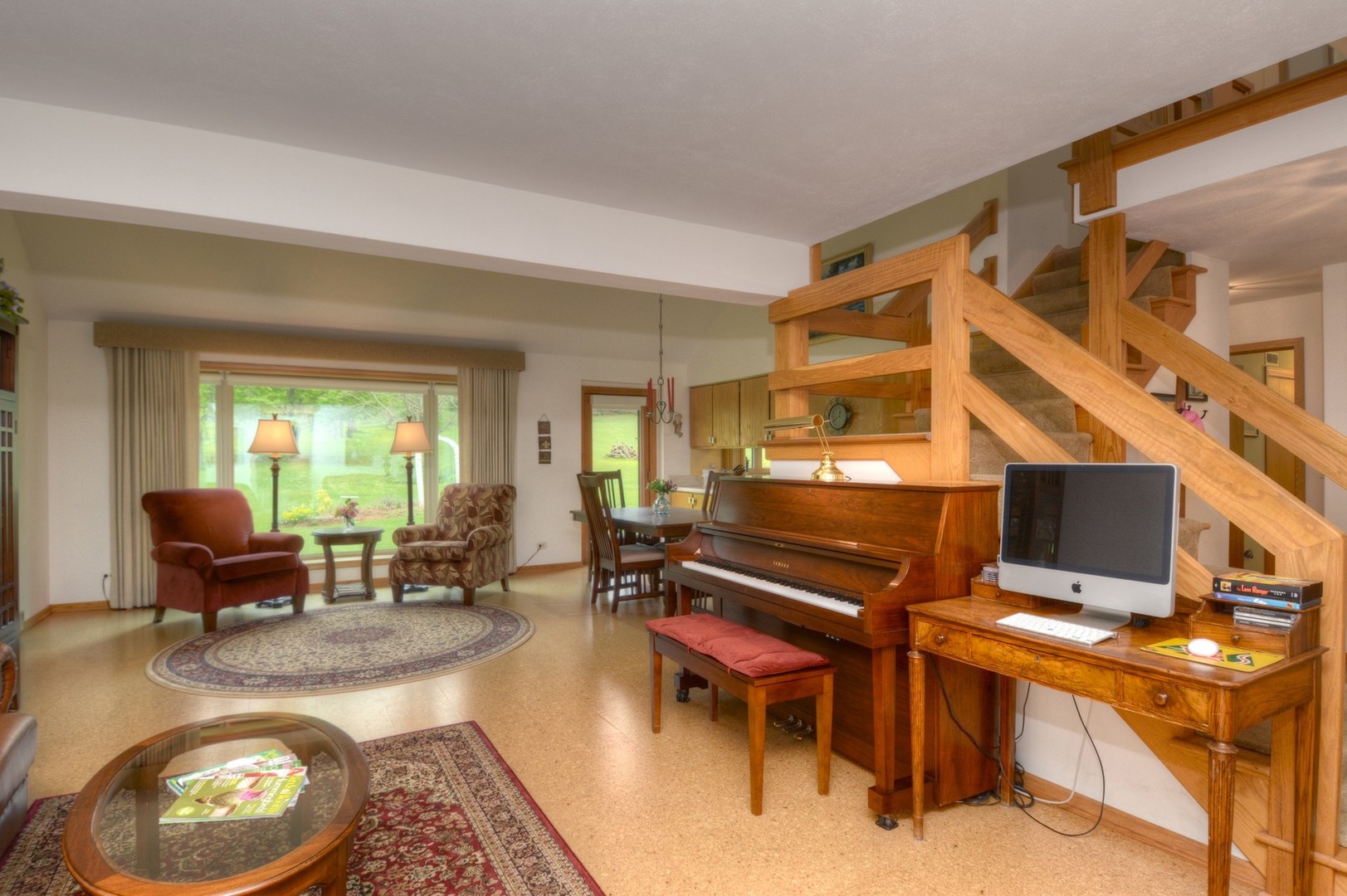 37W271 Weld Road Elgin, IL 60124 - Photo 4 of 34 a living room with furniture a piano and a fireplace