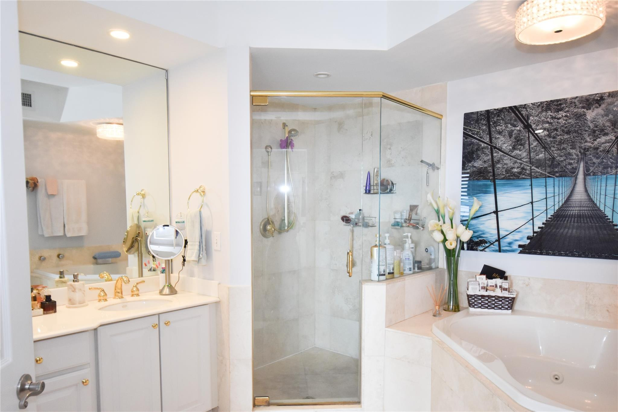 100 South Birch Road, Unit 702E Fort Lauderdale, FL 33316 - Photo 19 of 39 Double sinks, separate tub & shower