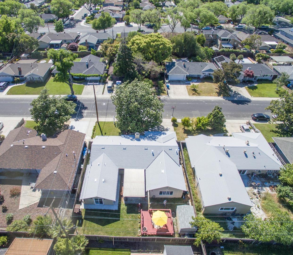 1735 Cunningham Street Santa Clara, CA 95050 - Photo 38 of 38 an aerial view of residential houses with outdoor space and parking