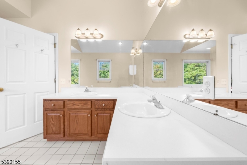5 Sky View Garden Road Lebanon, NJ 08833 - Photo 24 of 42 a spacious bathroom with a sink a large mirror and a bathtub